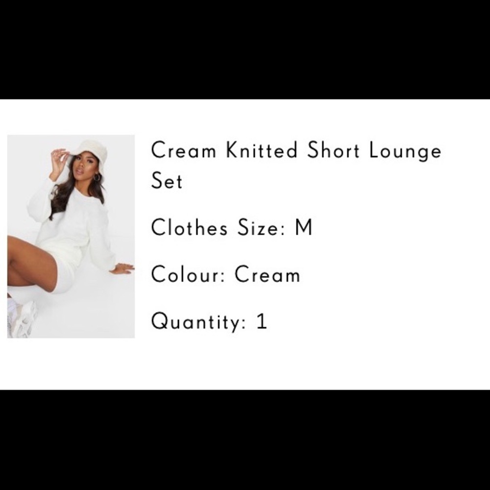 New 2 piece knit sweater and shorts